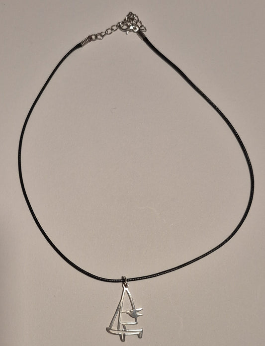 Boat outline with bird